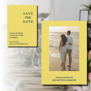 Minimalistischer Stil Retro-Schriftart-Foto Save The Date