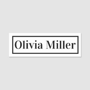 Minimalistischer stilvoller schwarzer und weißer M Namensschild