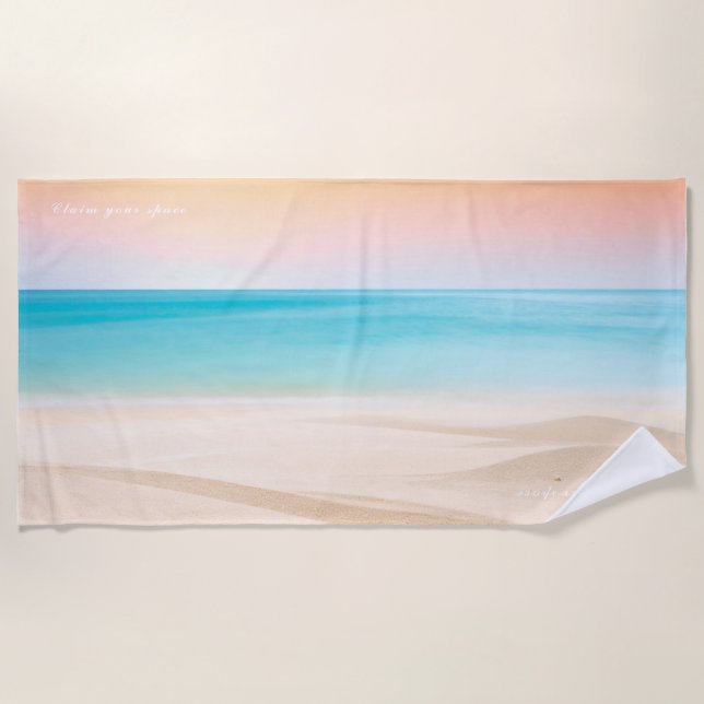 Minimalistischer Strand-Gradient-Handtuch – Sonnen Strandtuch (Vorderseite)