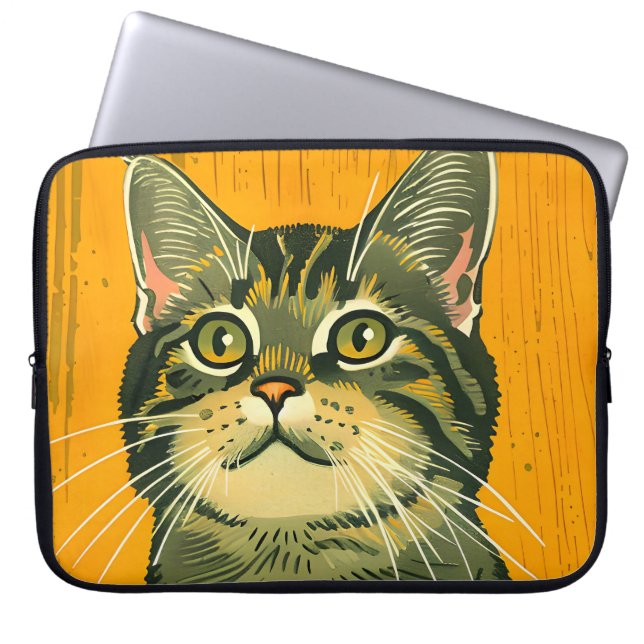 Minimalistischer Streifen Laptopschutzhülle (Vorderseite)