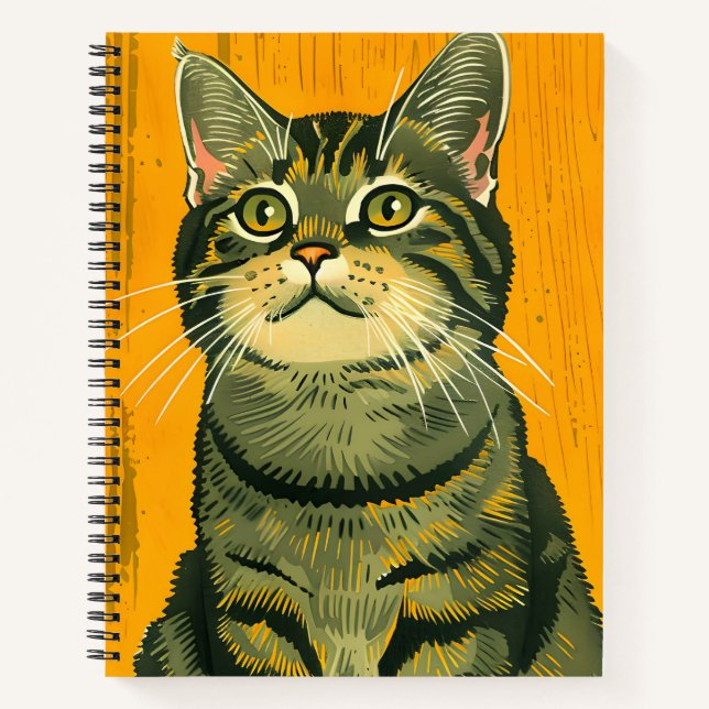 Minimalistischer Streifen Notizbuch (Vorderseite)
