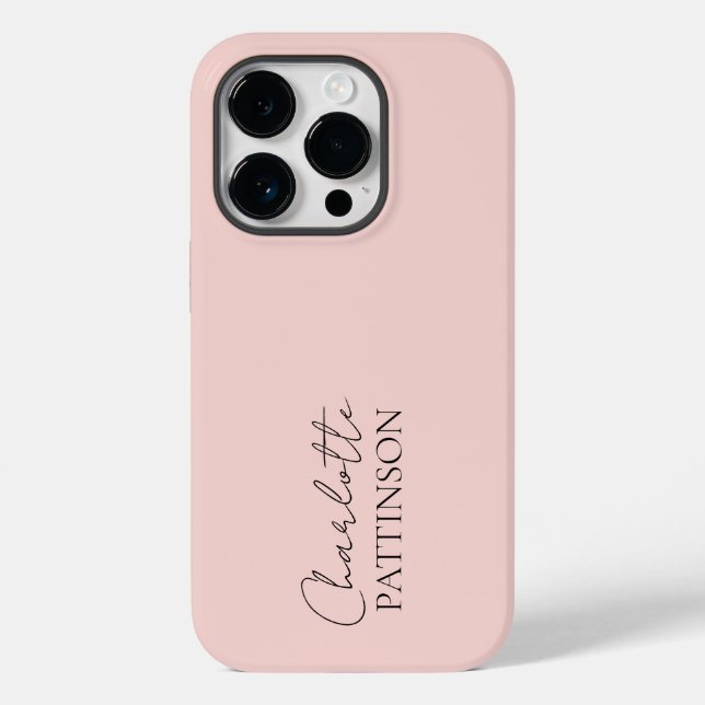 Minimalistischer, stylischer Individuelle Name Blu Case-Mate iPhone Hülle (Rückseite)