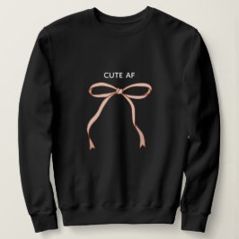 Minimalistischer süßer AF rosa Coquette-Schleifen- Sweatshirt