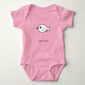 Minimalistischer Süßer Fisch Kleiner Fang Rosa Baby Strampler
