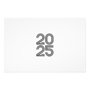 Minimalistischer T - Shirt 2025 - Entwurf für das  Fotodruck