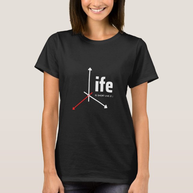 Minimalistischer T - Shirt Schwarz/Rot (Vorderseite)