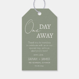 Minimalistischer Tag Probe Abendessen Geschenkanhänger