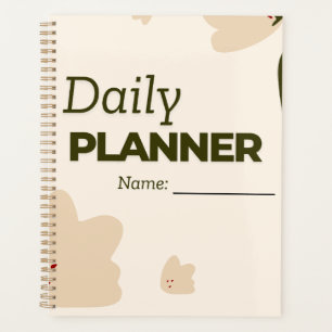 Minimalistischer Tagesplaner mit abstrakten Formen Planer