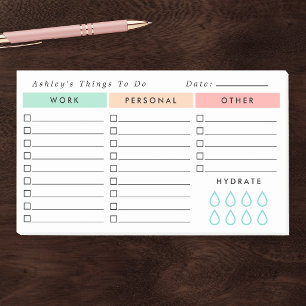 Minimalistischer Tagesplaner - To-Do-Liste - Hydra Post-it Klebezettel