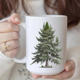 Minimalistischer Tannenbaum-Weihnachtsbecher für M Kaffeetasse