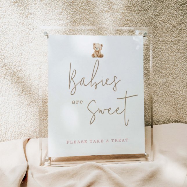 Minimalistischer Teddy-Bär-Baby-Party-Babys sind s Poster (Von Creator hochgeladen)