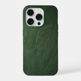 Minimalistischer tiefer Waldgrün-Organischer Putz  iPhone 15 Pro Hülle