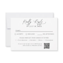 Minimalistischer traditioneller QR-Code-RSVP