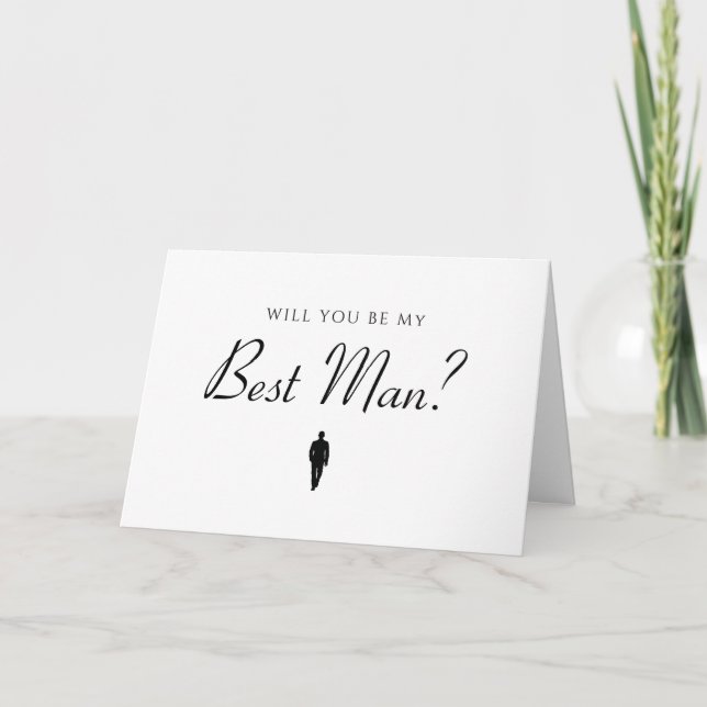 Minimalistischer Trauzeuge? Hochzeitskarte Karte (Vorderseite)