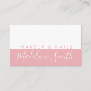 Minimalistischer Trend Block Makeup Artist Nagel Visitenkarte