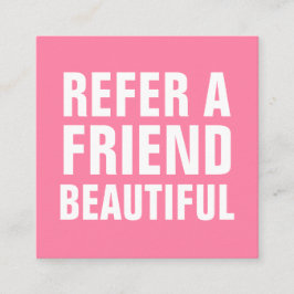 Minimalistischer Trendsetter verweisen auf einen F Empfehlungskarte