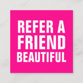 Minimalistischer Trendsetter verweisen auf einen F Empfehlungskarte