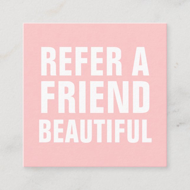 Minimalistischer Trendsetter verweisen auf Pastell Empfehlungskarte (Vorderseite)