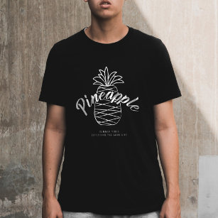 Minimalistischer tropischer Früchteananas T-Shirt