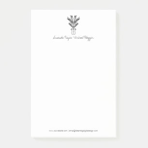 Minimalistischer tropischer Palmbaum-Doodle Post-it Klebezettel