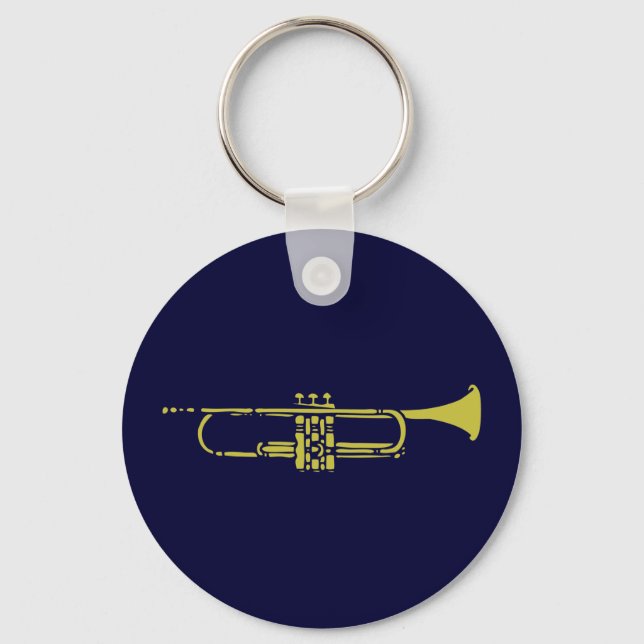Minimalistischer Trumpet-Schlüsselanhänger Schlüsselanhänger (Vorderseite)