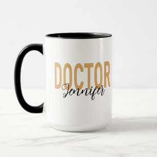 Minimalistischer und eleganter Gold-Arzt mit indiv Tasse