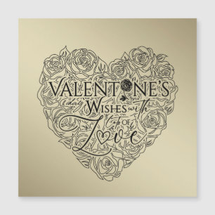 Minimalistischer Valentinstag Linienkunst Magnetkarte