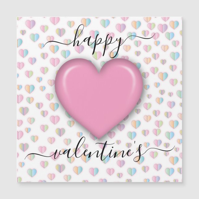 Minimalistischer Valentinstag Magnetkarte (Vorderseite)