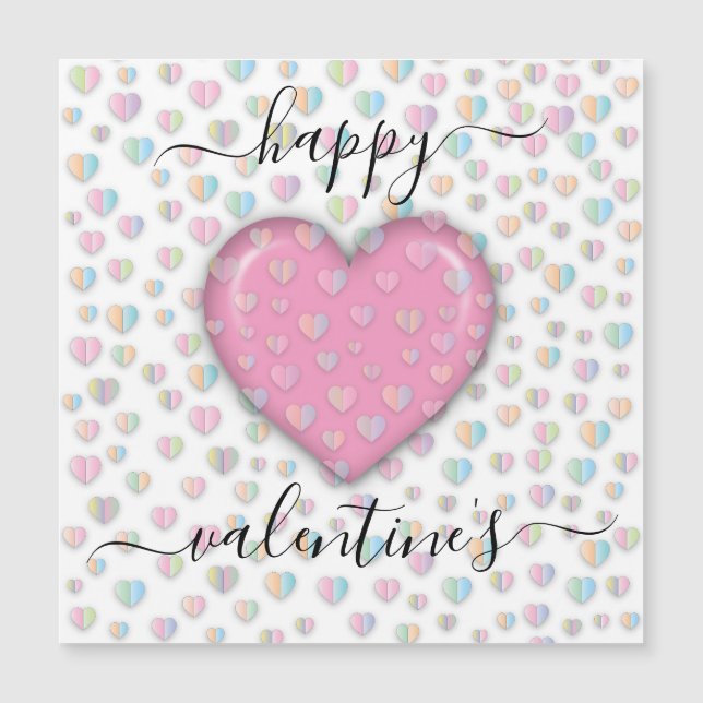 Minimalistischer Valentinstag Magnetkarte (Vorderseite)