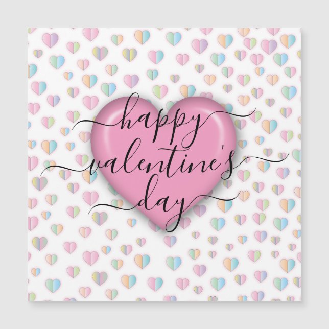 Minimalistischer Valentinstag Magnetkarte (Vorderseite)