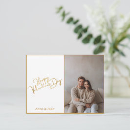 Minimalistischer Valentinstag mit individuellem Fo Postkarte