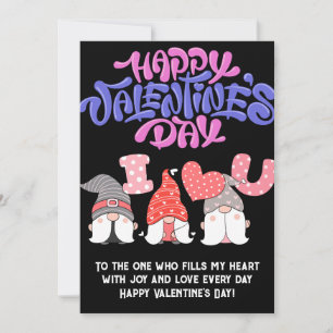 Minimalistischer Valentinstag Paar I Liebe Sie Feiertagskarte