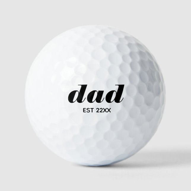 Minimalistischer Vater Est Vatertag Golfball (Vorderseite)