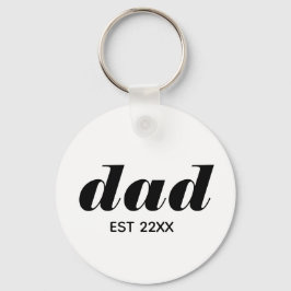 Minimalistischer Vater Est Vatertag Schlüsselanhänger