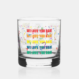 Minimalistischer VATER Fotocollage Frohen Vatertag Whiskyglas