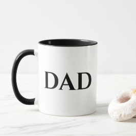 Minimalistischer Vater für Schwarz und Weiß, perso Tasse