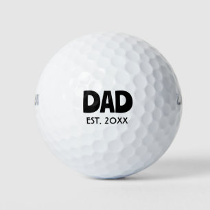 Minimalistischer VATER Personalisierte EST. Jahr Golfball