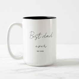Minimalistischer Vater überhaupt EST Zweifarbige Tasse