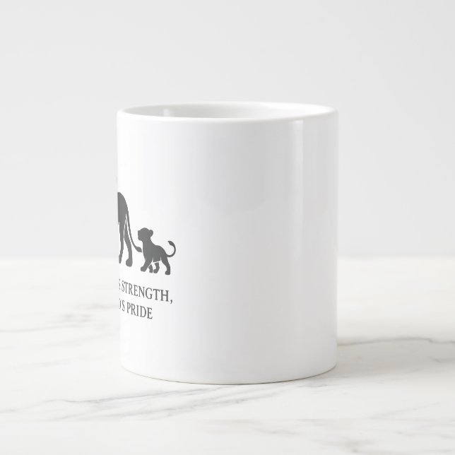 Minimalistischer Vatertag Jumbo-Tasse (Vorderseite)