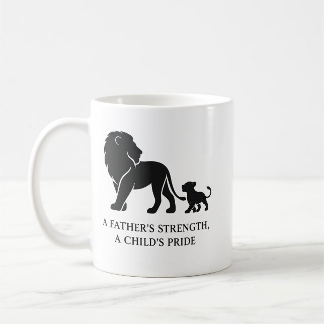 Minimalistischer Vatertag Kaffeetasse (Links)