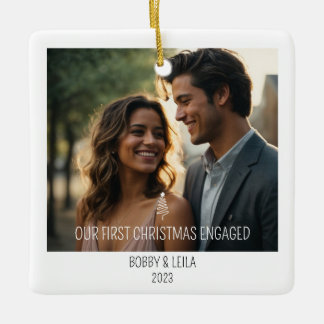 Minimalistischer Verlobter Weihnachtsgeschmack Keramikornament
