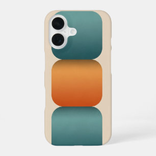 Minimalistischer vertikaler Stapel vintage Formen iPhone 16 Hülle