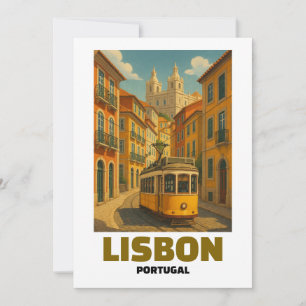 Minimalistischer Vintage-Lissabon-Portugal-Straßen Karte