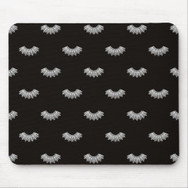 Minimalistischer vintage Schwarz-Weiß-Dissent-Krag Mousepad