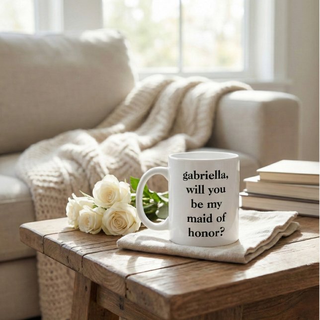 Minimalistischer Vorschlag für eine Ehrenjungfer,  Jumbo-Tasse (Von Creator hochgeladen)