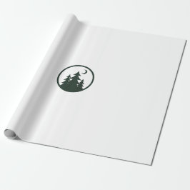 Minimalistischer Wald-Abzeichen-Natur-Abenteuer-No Geschenkpapier