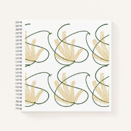 Minimalistischer Waldgrün- und Beige-Abstrakter Bo Notizbuch
