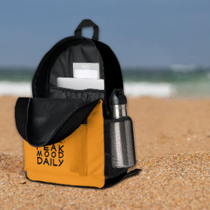 Minimalistischer Wander-Rucksack gelb Bedruckter Rucksack