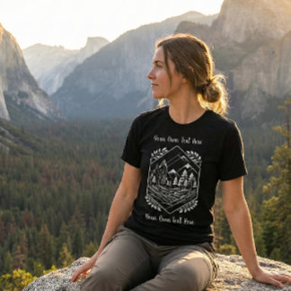 Minimalistischer Wanderer Bergkamm Dein Text Desig Tri-Blend Shirt