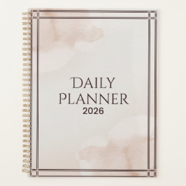 Minimalistischer Wasserfarben-"Tagesplaner 2026" Planer